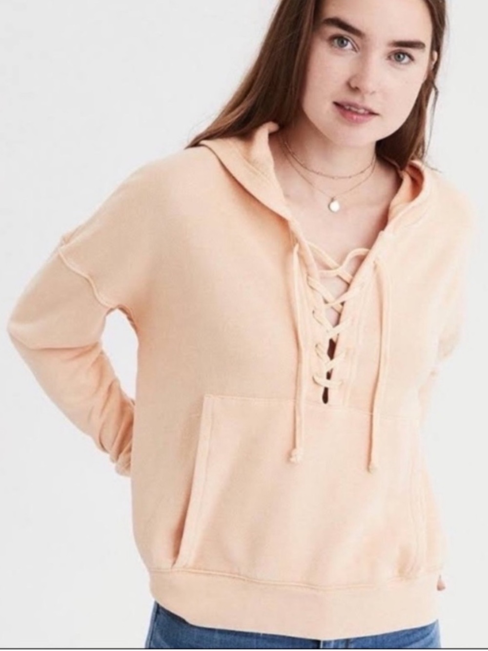 AEO Lace Up Hoodie